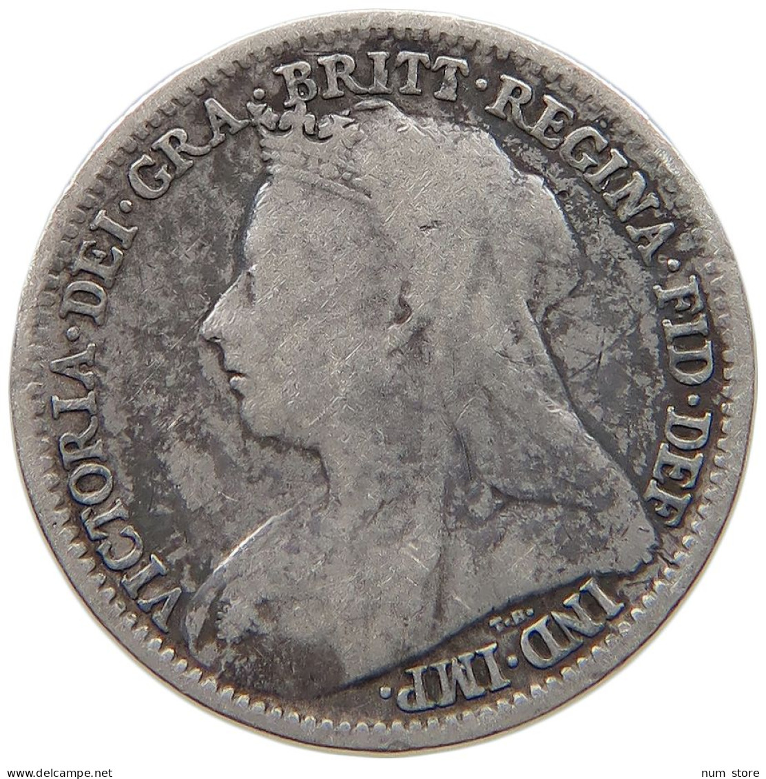 GREAT BRITAIN THREEPENCE 1896 Victoria 1837-1901 #a034 0051 - F. 3 Pence