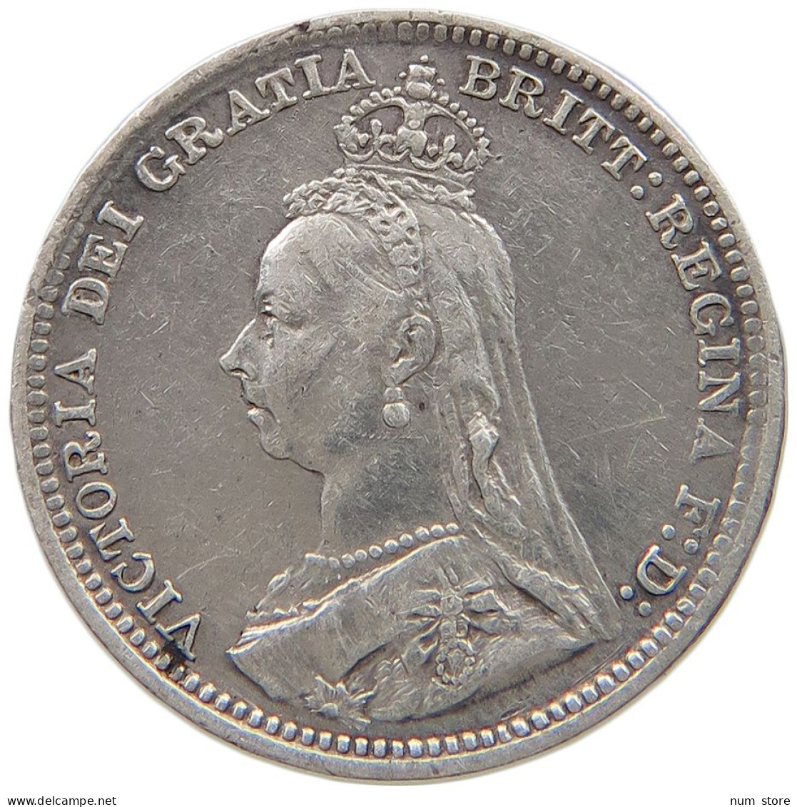 GREAT BRITAIN THREEPENCE 1892 Victoria 1837-1901 #t085 0187 - F. 3 Pence