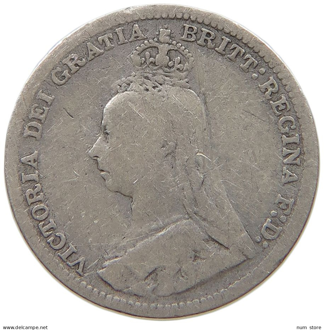 GREAT BRITAIN THREEPENCE 1891 Victoria 1837-1901 #c072 0193 - F. 3 Pence