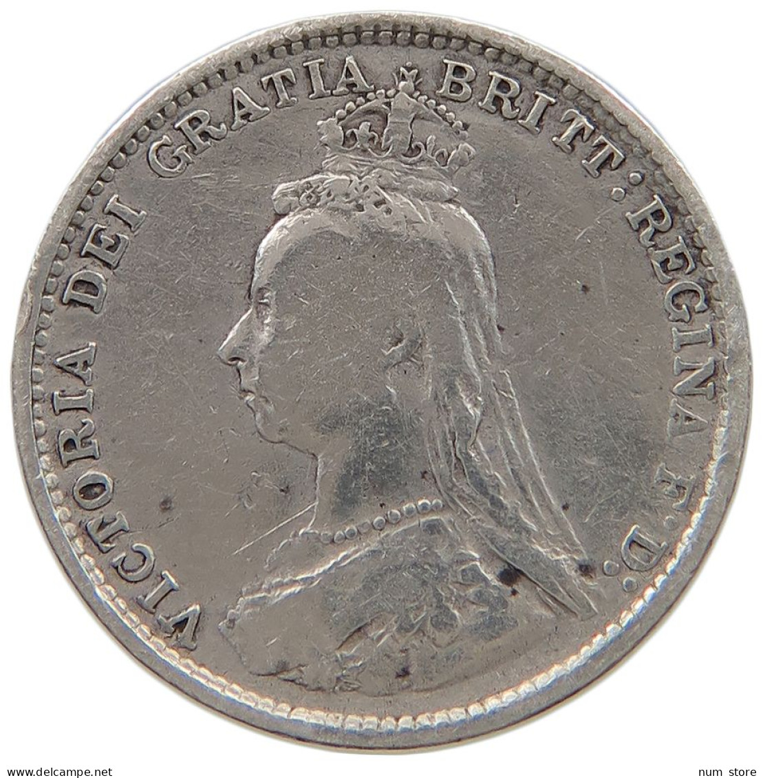 GREAT BRITAIN THREEPENCE 1889 Victoria 1837-1901 #a044 0967 - F. 3 Pence