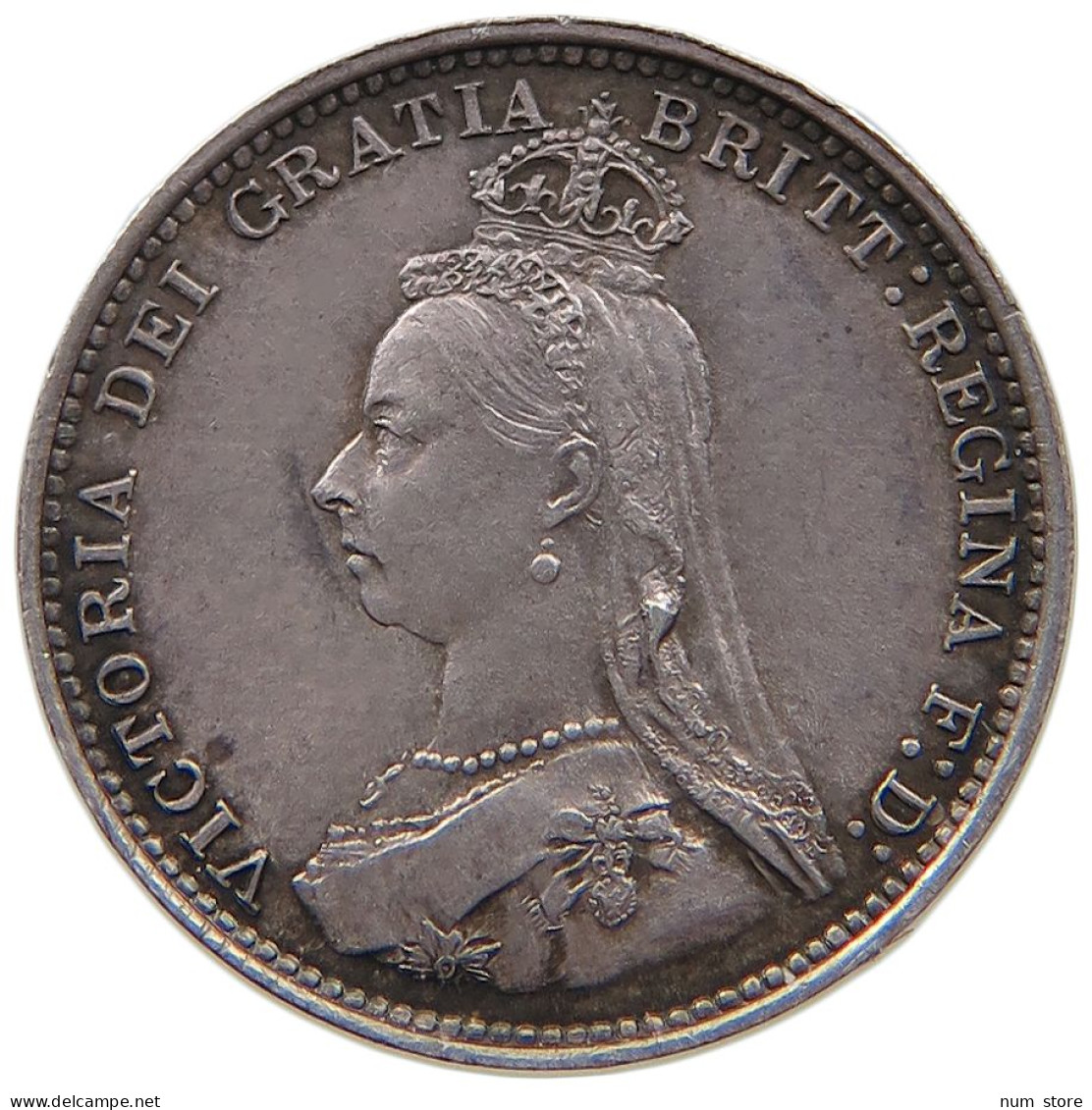 GREAT BRITAIN THREEPENCE 1889 Victoria 1837-1901 #t154 0329 - F. 3 Pence