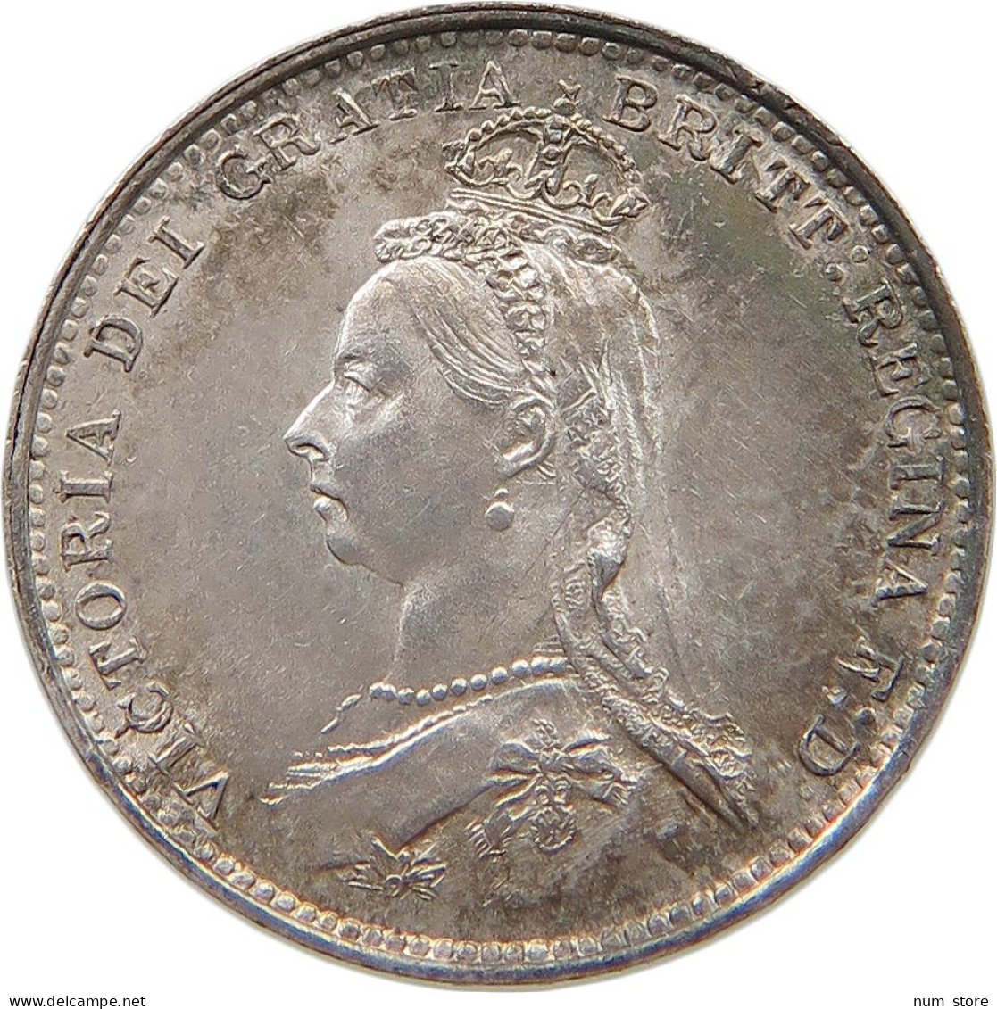 GREAT BRITAIN THREEPENCE 1887 Victoria 1837-1901 #t115 0441 - F. 3 Pence