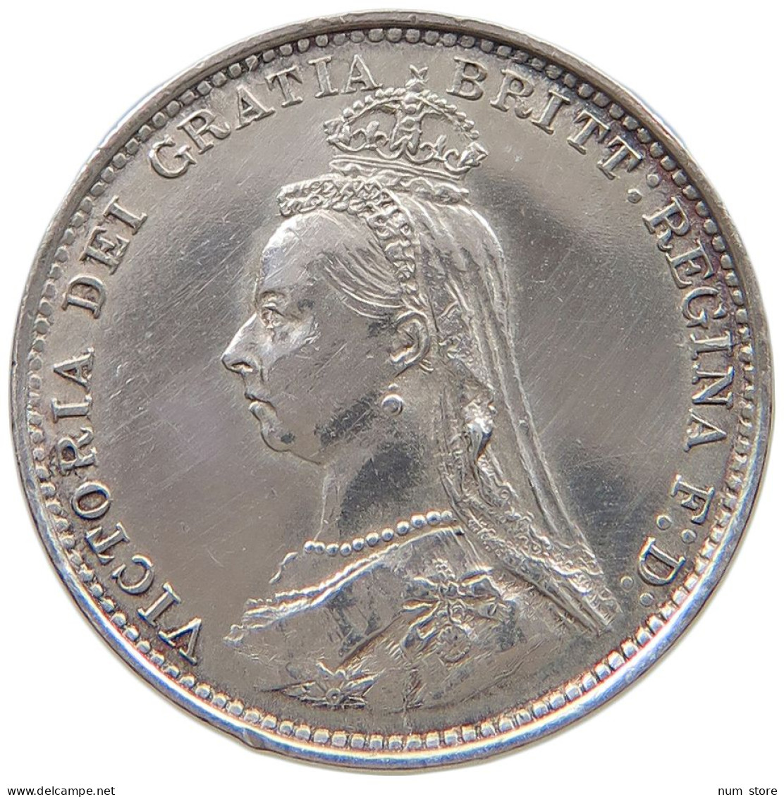 GREAT BRITAIN THREEPENCE 1887 Victoria 1837-1901 #t107 0477 - F. 3 Pence