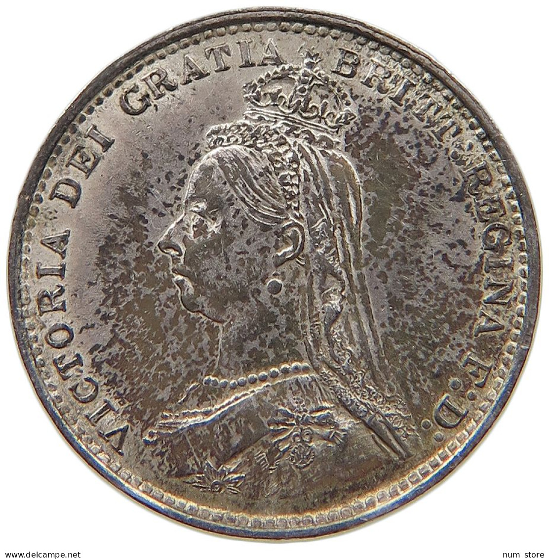 GREAT BRITAIN THREEPENCE 1887 Victoria 1837-1901 #t112 1357 - F. 3 Pence