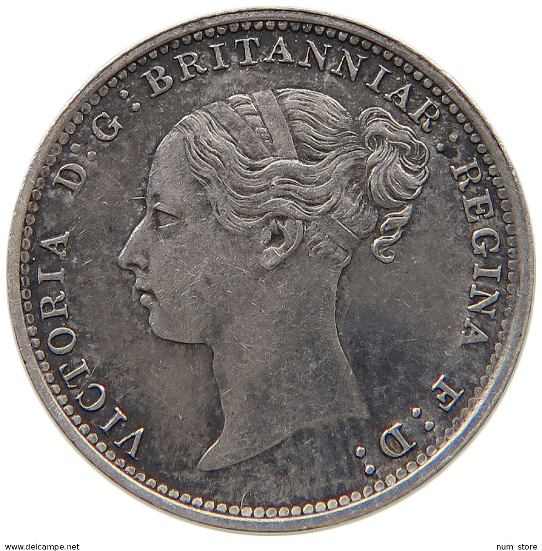 GREAT BRITAIN THREEPENCE 1886 Victoria 1837-1901 #t118 1219 - F. 3 Pence