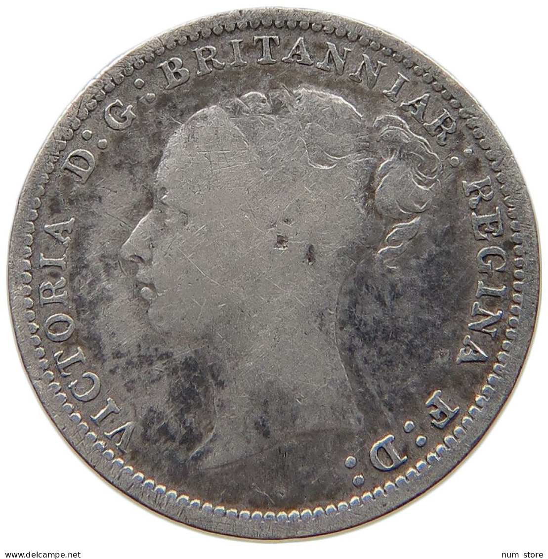 GREAT BRITAIN THREEPENCE 1886 Victoria 1837-1901 #c052 0263 - F. 3 Pence
