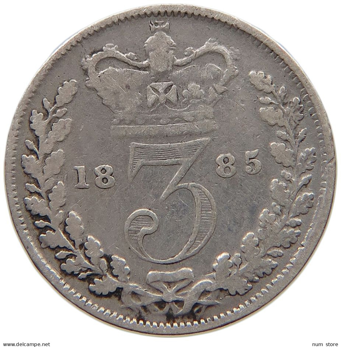 GREAT BRITAIN THREEPENCE 1885 Victoria 1837-1901 #c052 0273 - F. 3 Pence