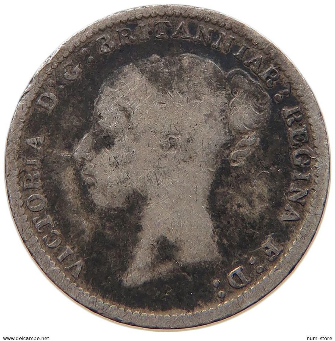 GREAT BRITAIN THREEPENCE 1883 Victoria 1837-1901 #s017 0185 - F. 3 Pence