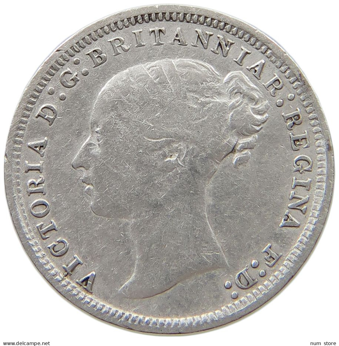 GREAT BRITAIN THREEPENCE 1878 Victoria 1837-1901 #t148 0855 - F. 3 Pence