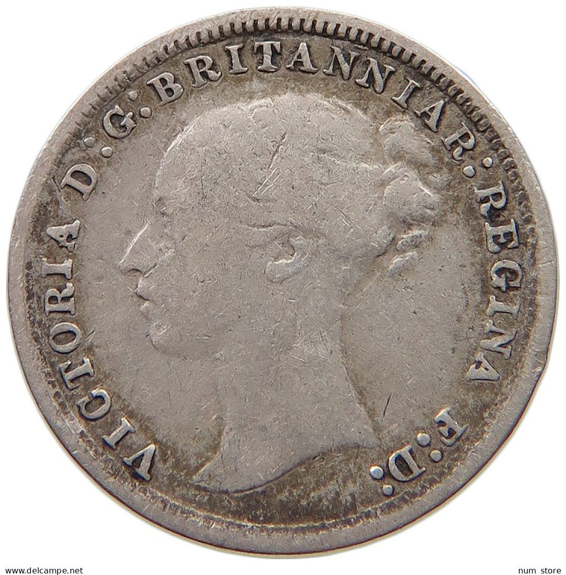 GREAT BRITAIN THREEPENCE 1873 Victoria 1837-1901 #t114 0119 - F. 3 Pence