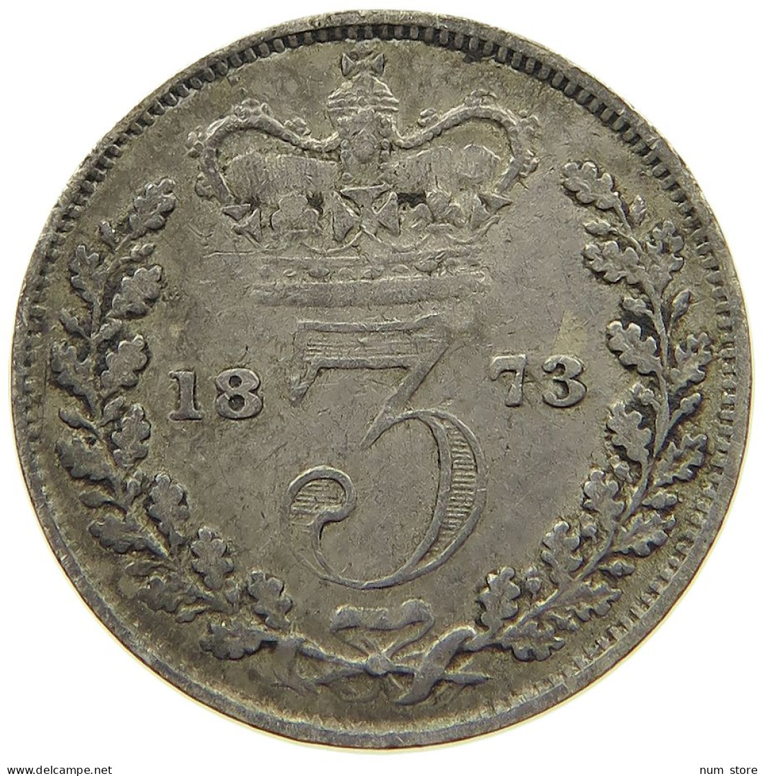 GREAT BRITAIN THREEPENCE 1873 Victoria 1837-1901 #t006 0245 - F. 3 Pence