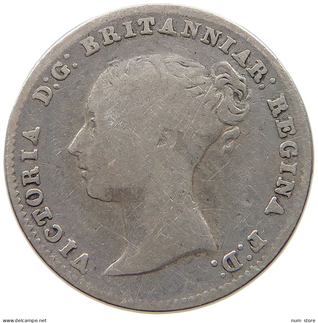 GREAT BRITAIN THREEPENCE 1859 Victoria 1837-1901 #a033 0181 - F. 3 Pence