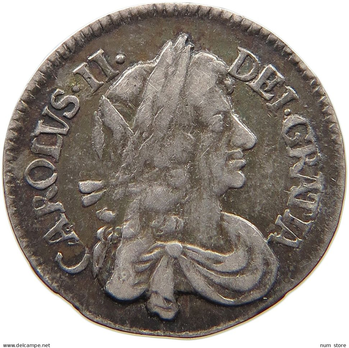 GREAT BRITAIN THREEPENCE 1679 Charles II (1660-1685) #t116 1075 - E. 3 Pence