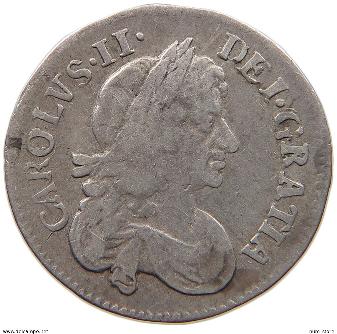 GREAT BRITAIN THREEPENCE 1676 CHARLES II. (1660-1685) #t082 0077 - E. 3 Pence