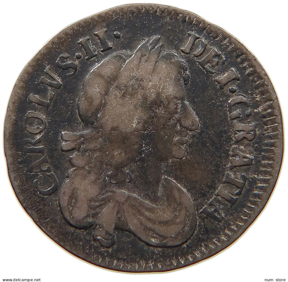 GREAT BRITAIN THREEPENCE 1676 Charles II (1660-1685) #t107 0441 - E. 3 Pence