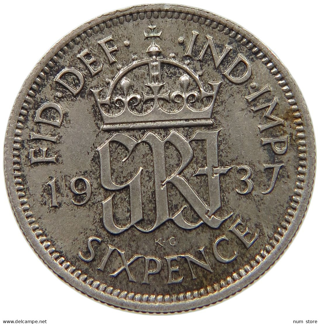 GREAT BRITAIN SIXPENCE 1937 George VI. (1936-1952) #c002 0107 - H. 6 Pence
