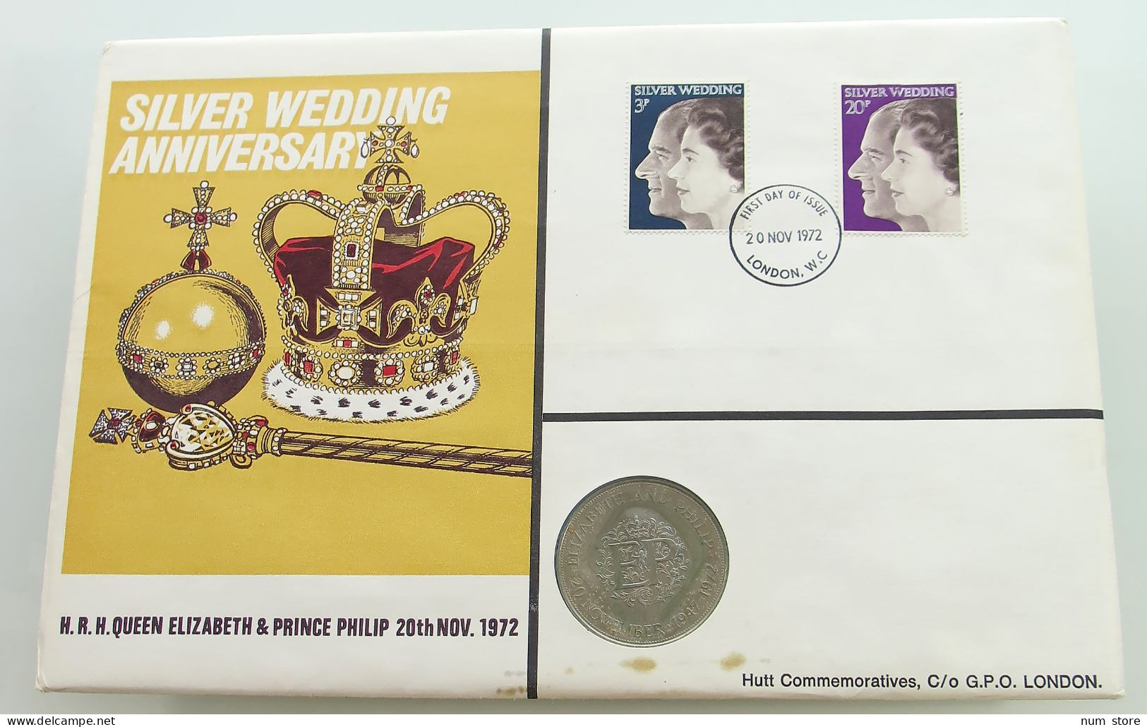 GREAT BRITAIN STATIONERY CROWN 1972 Elizabeth II. (1952-2022) #bs09 0123 - L. 1 Crown