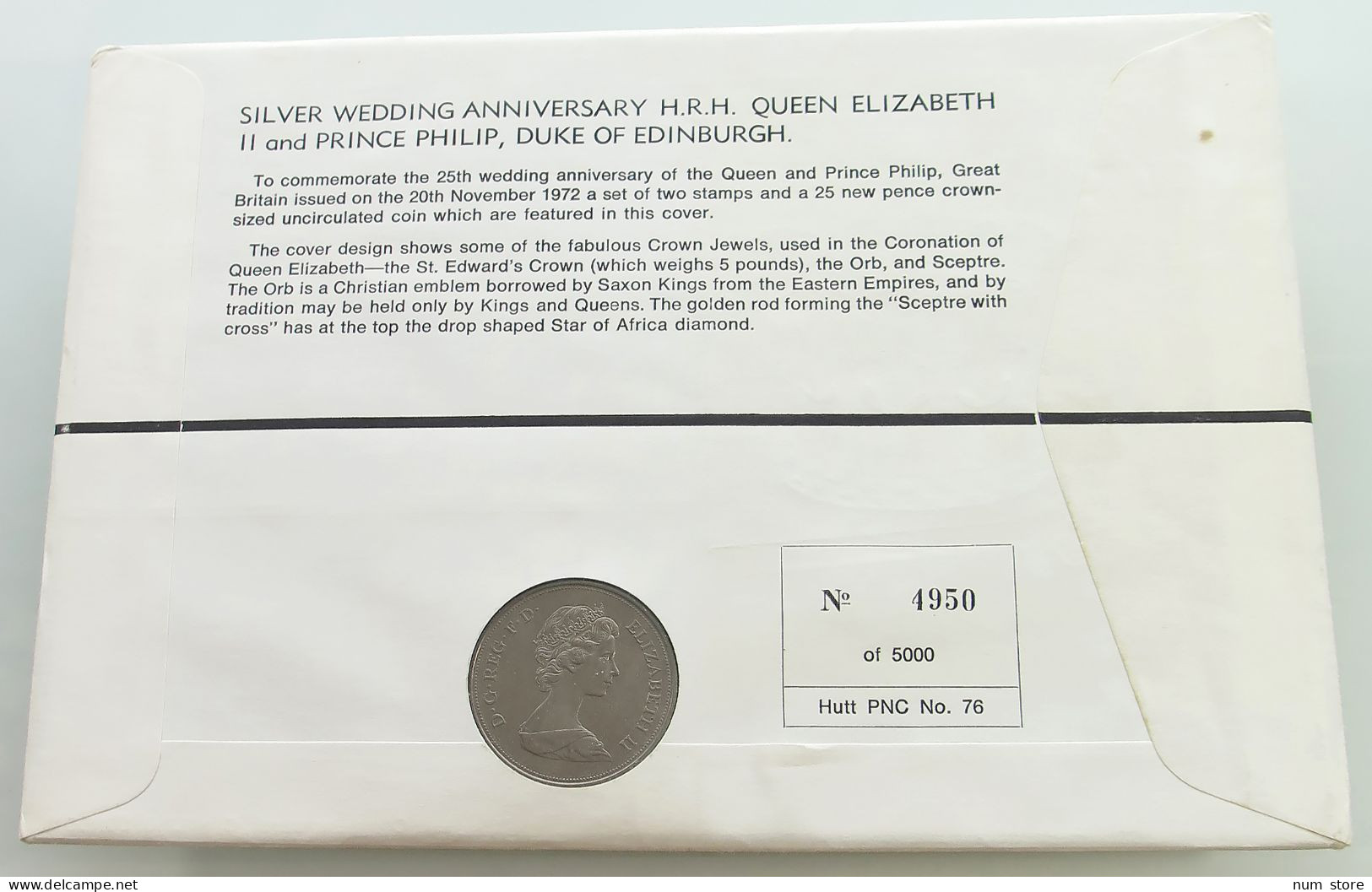 GREAT BRITAIN STATIONERY CROWN 1972 Elizabeth II. (1952-2022) #bs09 0123 - L. 1 Crown