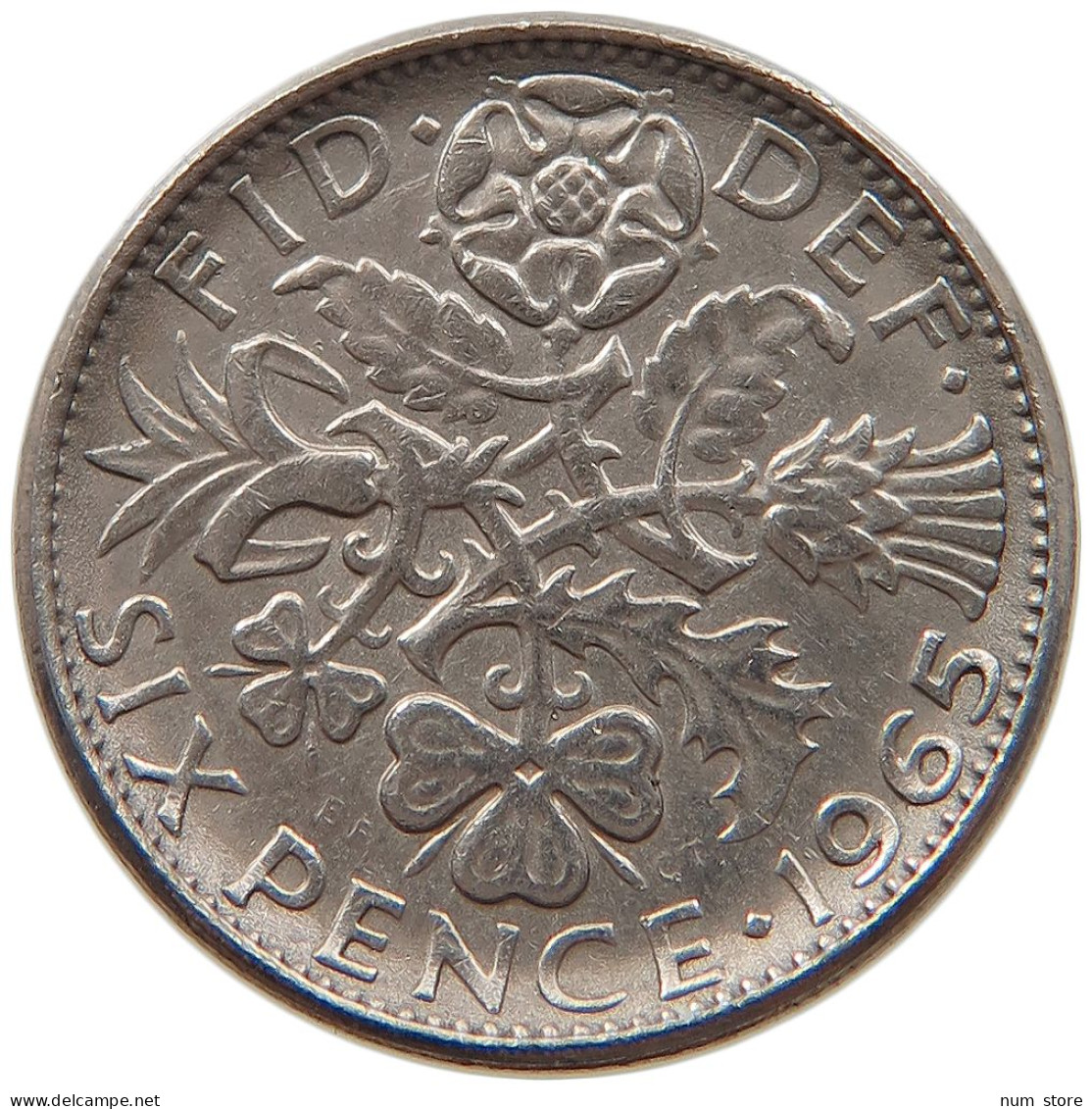 GREAT BRITAIN SIXPENCE 1965 Elizabeth II. (1952-2022) MINTING ERROR #t162 0427 - H. 6 Pence