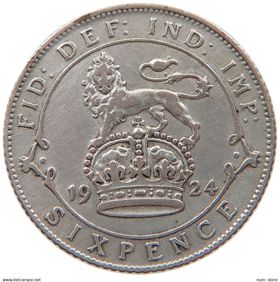 GREAT BRITAIN SIXPENCE 1924 George V. (1910-1936) #t162 0207 - H. 6 Pence