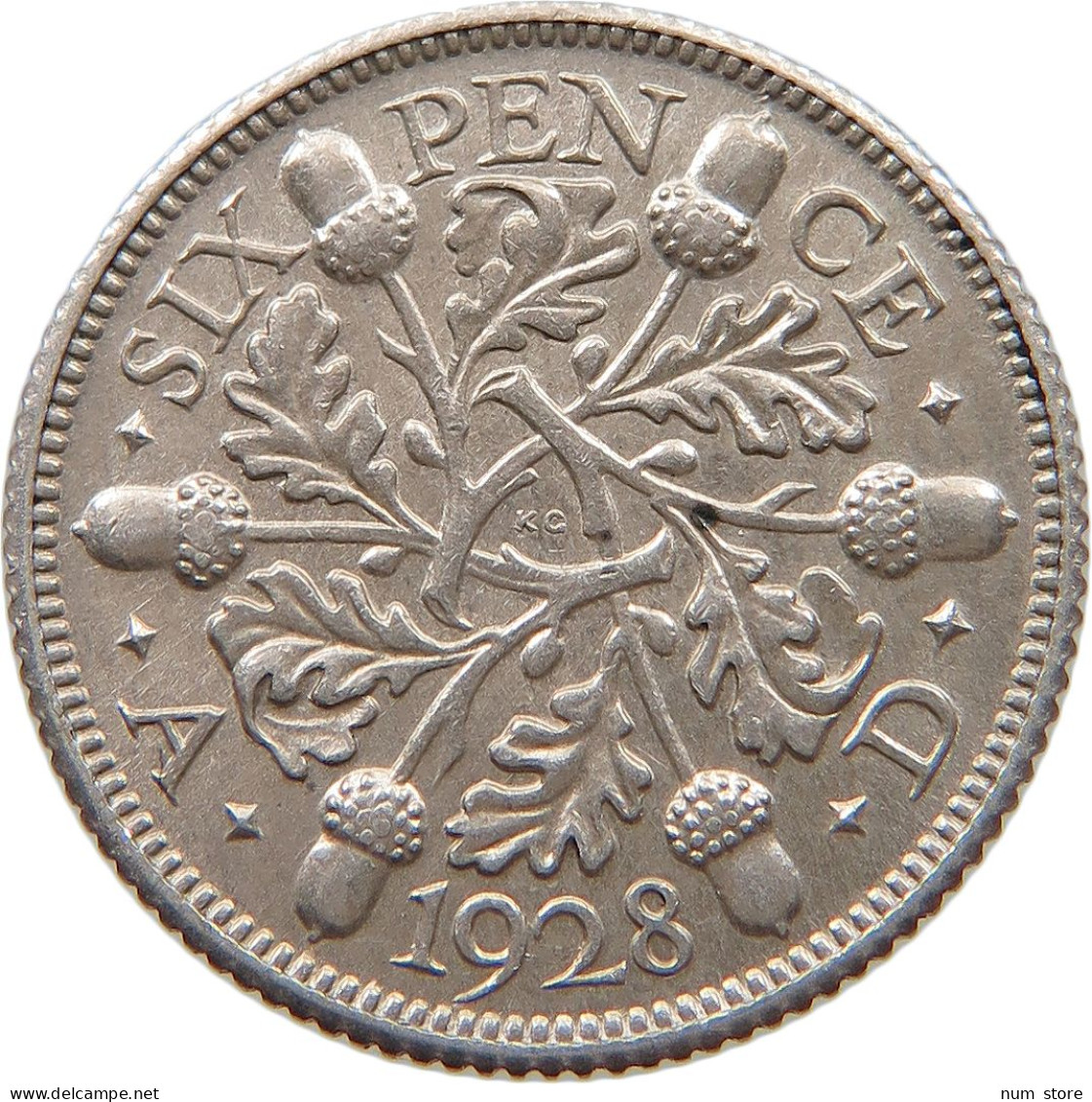 GREAT BRITAIN SIXPENCE 1928 George V. (1910-1936) #t115 0411 - H. 6 Pence