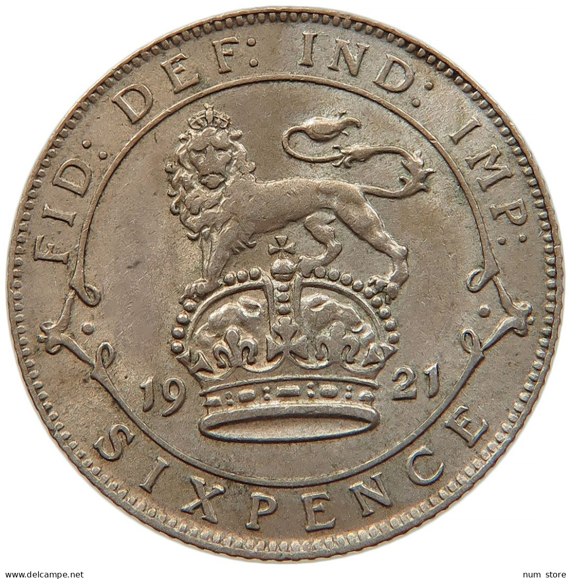 GREAT BRITAIN SIXPENCE 1921 George V. (1910-1936) #t020 0325 - H. 6 Pence