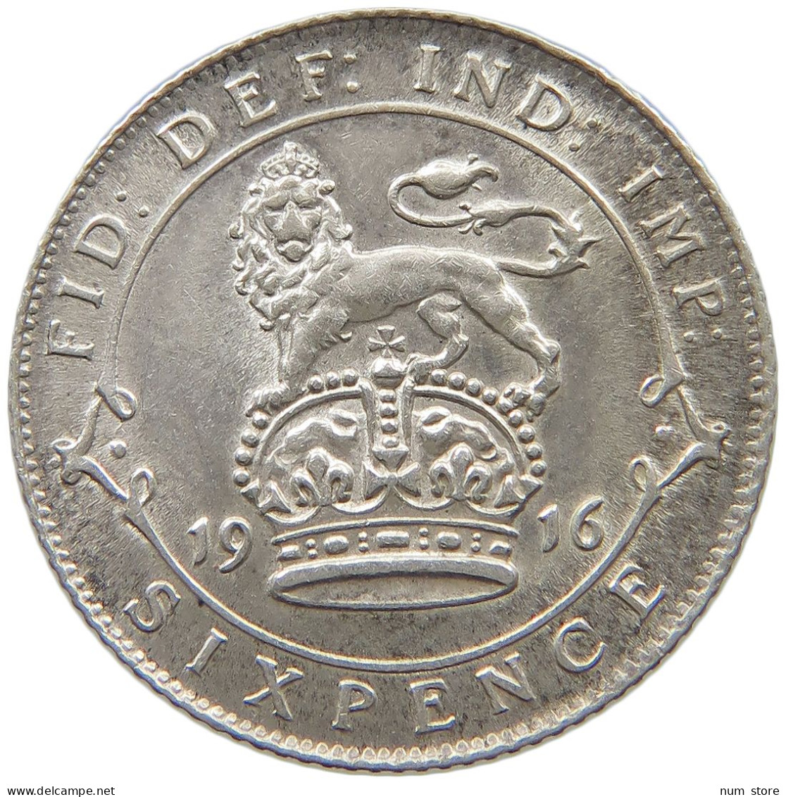GREAT BRITAIN SIXPENCE 1916 George V. (1910-1936) #c036 0293 - H. 6 Pence