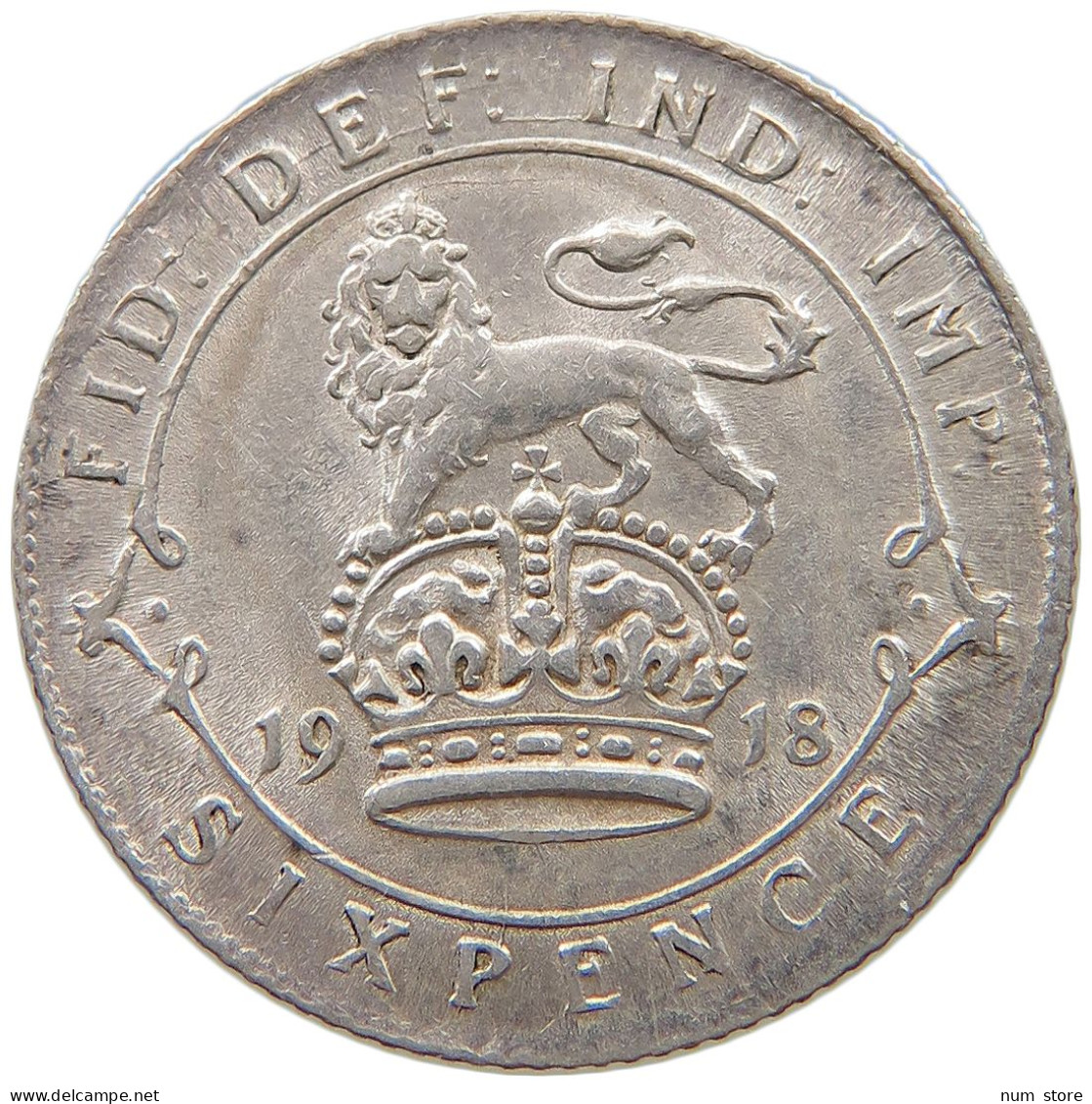 GREAT BRITAIN SIXPENCE 1918 George V. (1910-1936) #t112 0219 - H. 6 Pence