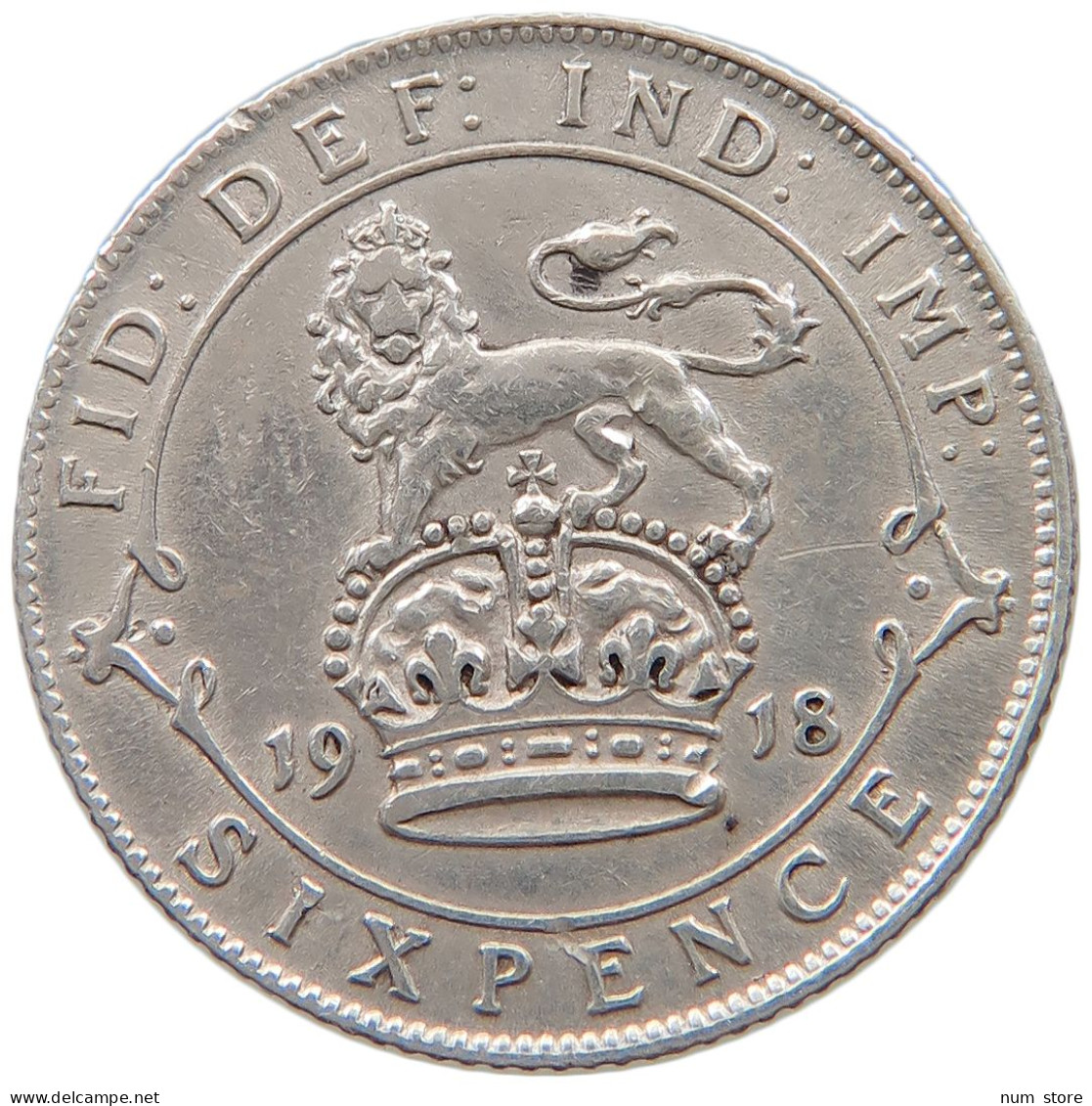 GREAT BRITAIN SIXPENCE 1918 George V. (1910-1936) #a052 0375 - H. 6 Pence