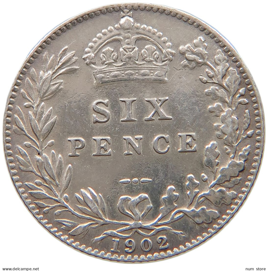GREAT BRITAIN SIXPENCE 1902 Edward VII., 1901 - 1910 #t107 0455 - H. 6 Pence
