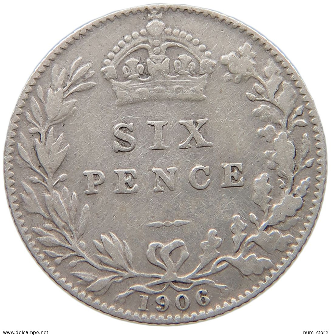 GREAT BRITAIN SIXPENCE 1906 Edward VII., 1901 - 1910 #t158 0395 - H. 6 Pence