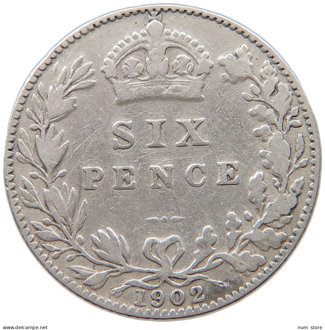 GREAT BRITAIN SIXPENCE 1902 Edward VII., 1901 - 1910 #s049 0531 - H. 6 Pence