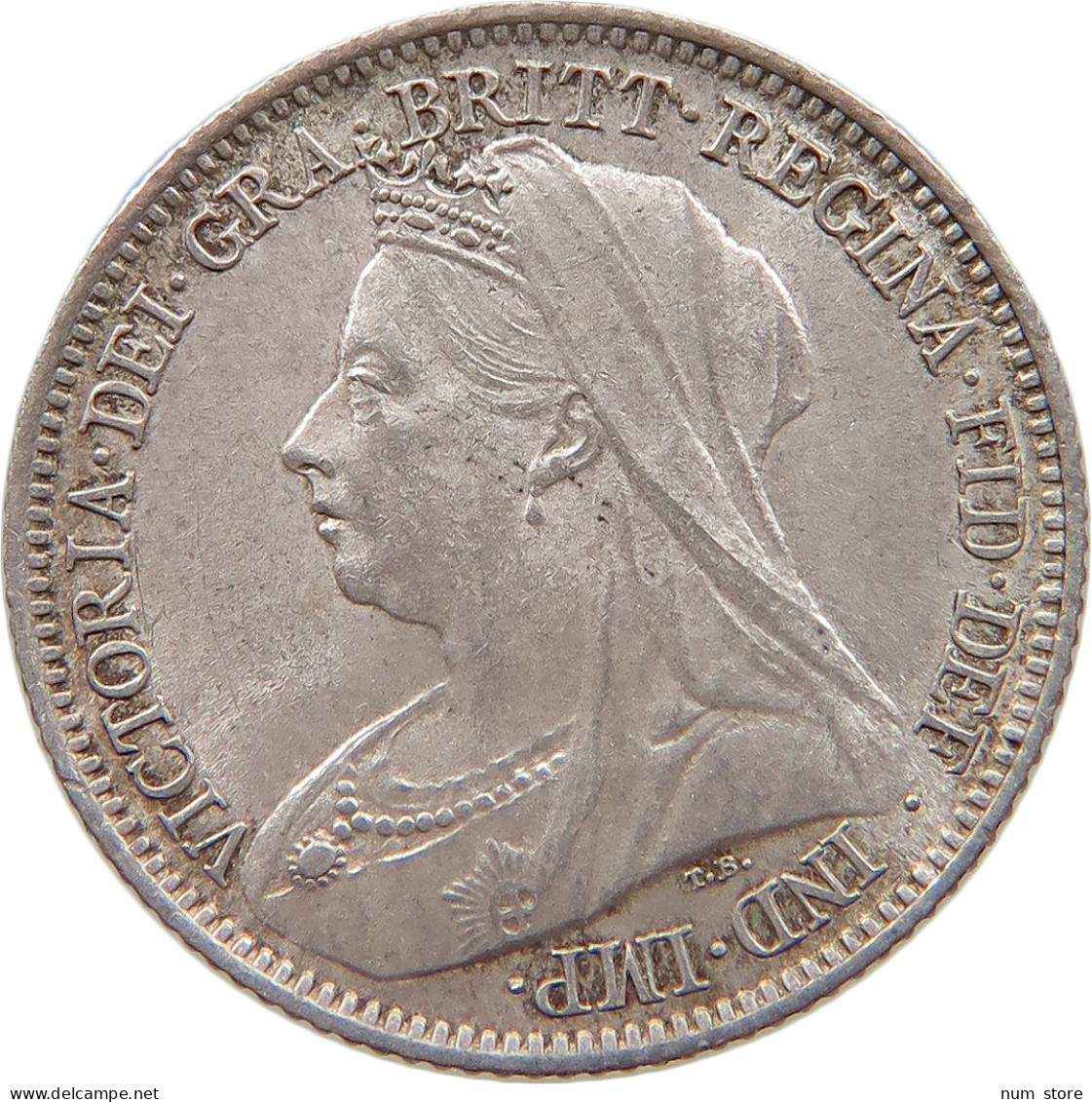 GREAT BRITAIN SIXPENCE 1900 Victoria 1837-1901 #t115 0405 - H. 6 Pence