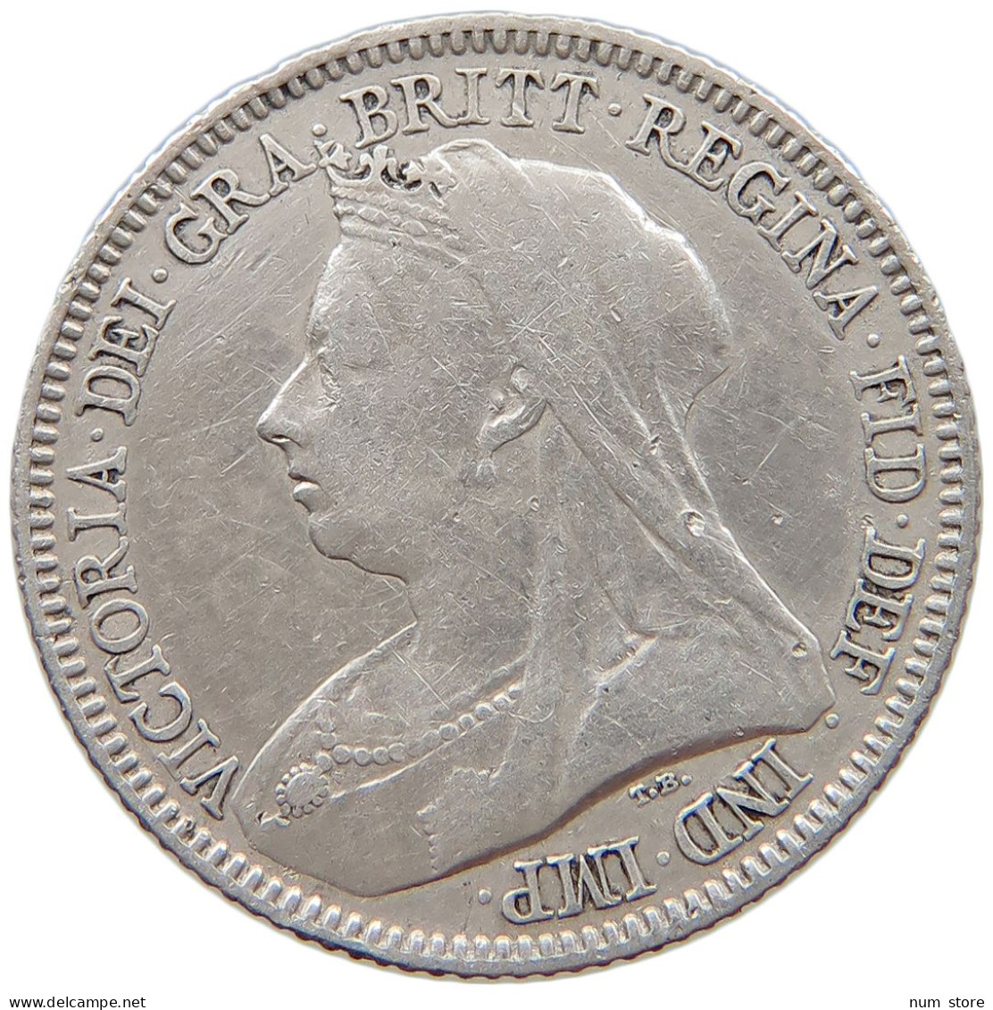 GREAT BRITAIN SIXPENCE 1893 Victoria 1837-1901 #t148 0641 - H. 6 Pence