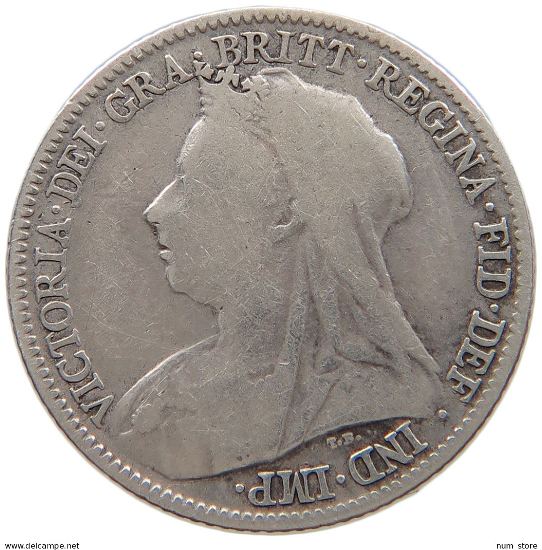 GREAT BRITAIN SIXPENCE 1896 Victoria 1837-1901 #t158 0387 - H. 6 Pence