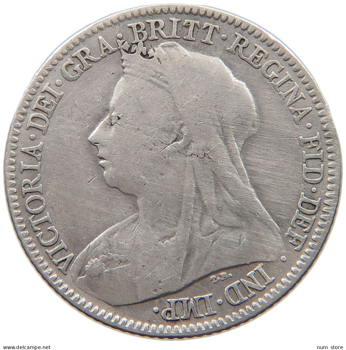 GREAT BRITAIN SIXPENCE 1895 Victoria 1837-1901 #c040 0397 - H. 6 Pence