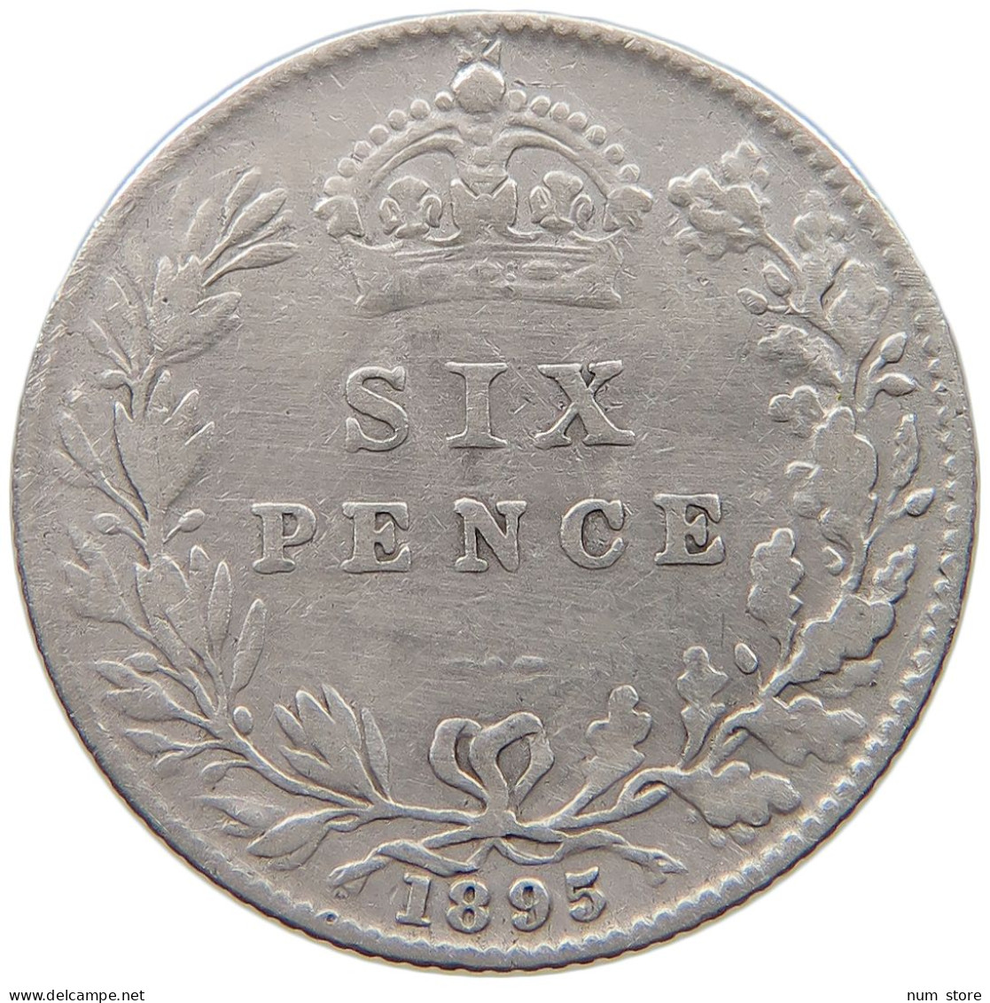 GREAT BRITAIN SIXPENCE 1895 Victoria 1837-1901 #c040 0397 - H. 6 Pence