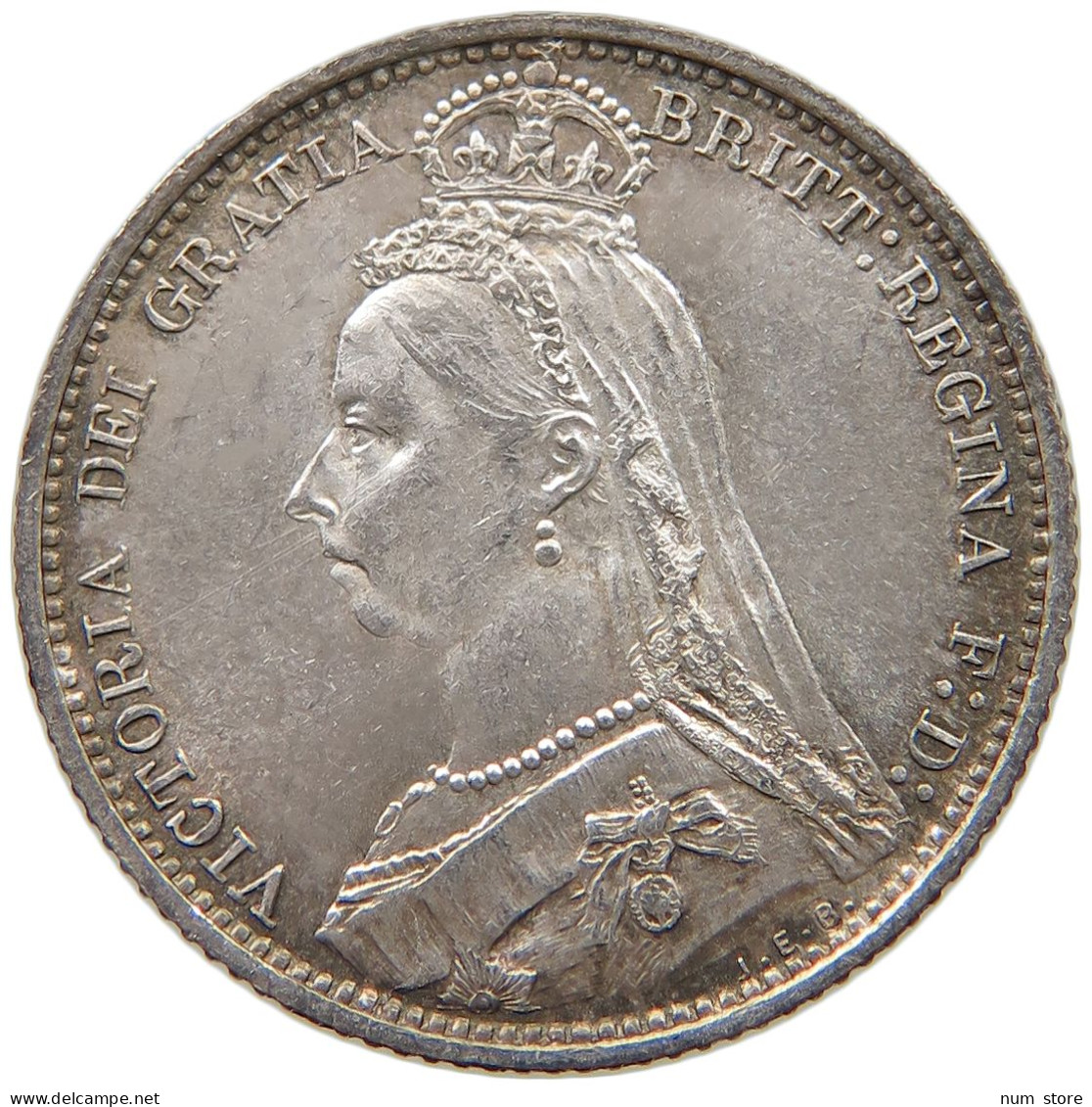 GREAT BRITAIN SIXPENCE 1887 Victoria 1837-1901 #t139 0229 - H. 6 Pence