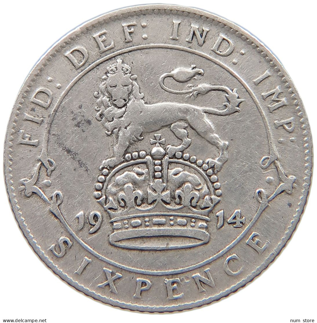 GREAT BRITAIN SIXPENCE 1914 George V. (1910-1936) #c040 0395 - H. 6 Pence