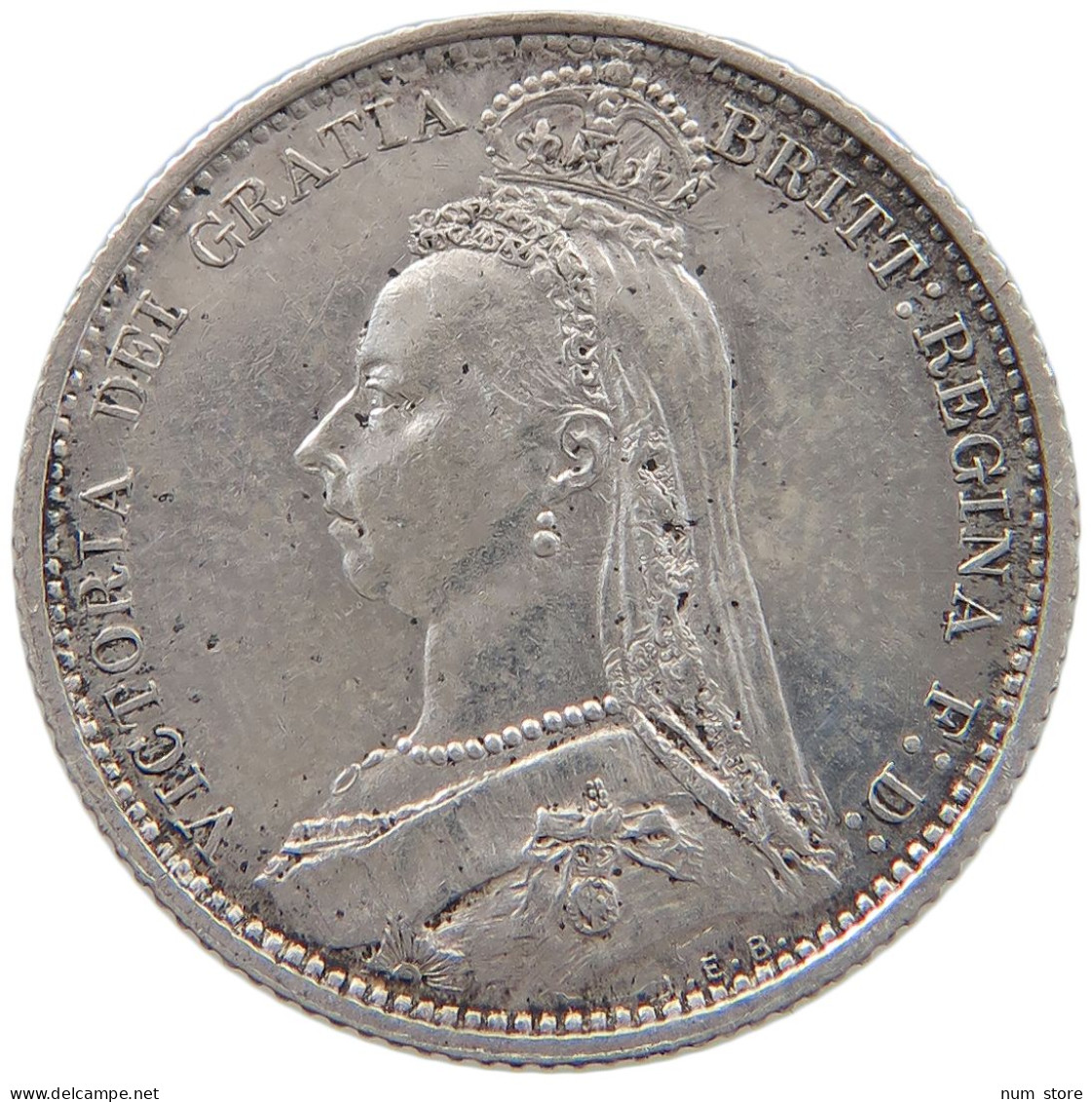 GREAT BRITAIN SIXPENCE 1887 Victoria 1837-1901 #t003 0069 - H. 6 Pence