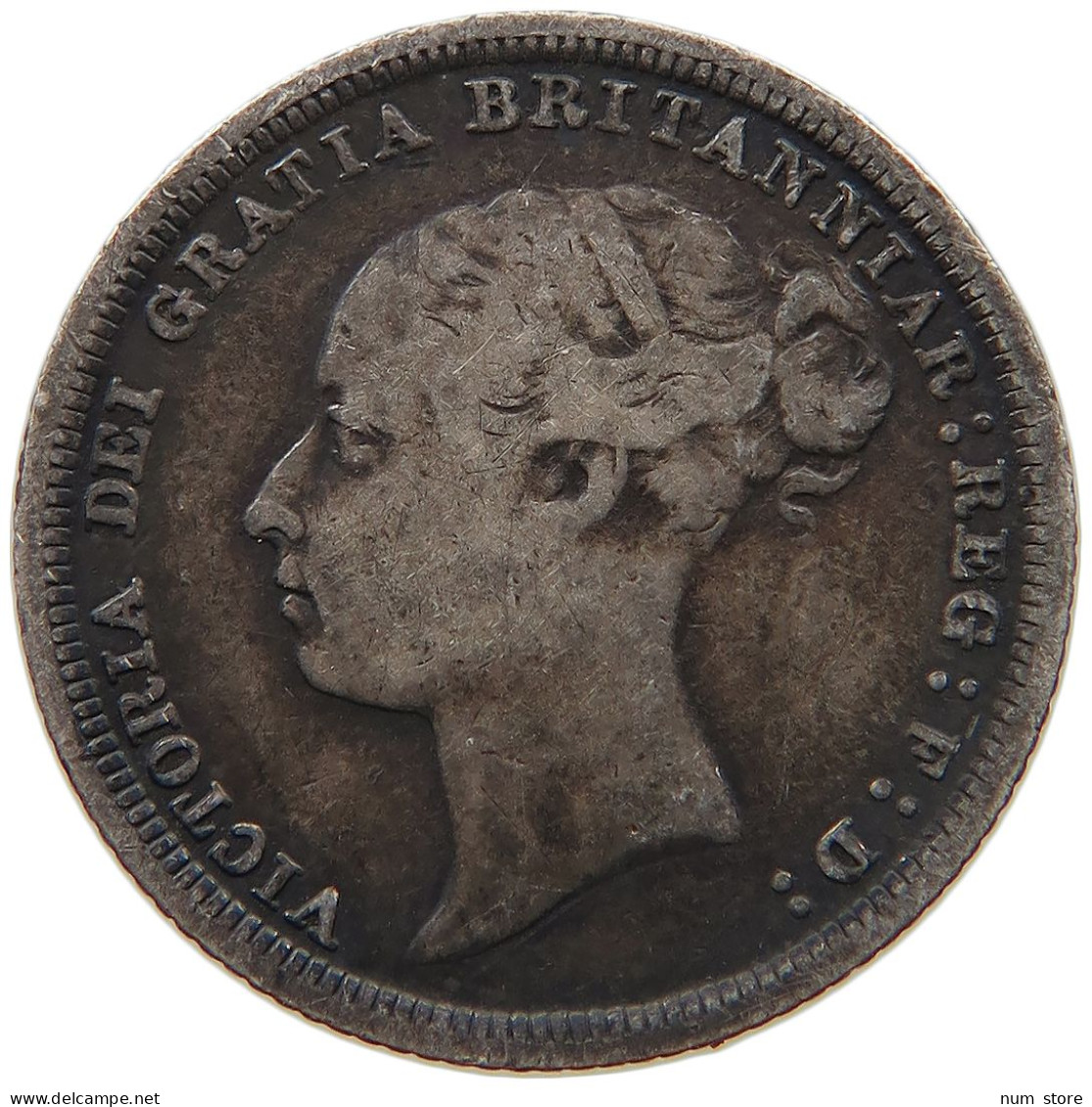 GREAT BRITAIN SIXPENCE 1885 Victoria 1837-1901 #s017 0071 - H. 6 Pence