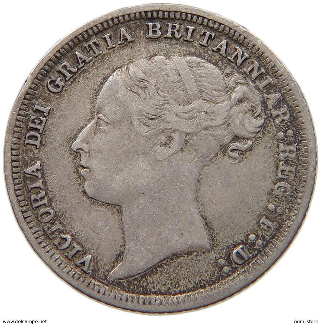 GREAT BRITAIN SIXPENCE 1884 Victoria 1837-1901 #t112 0237 - H. 6 Pence