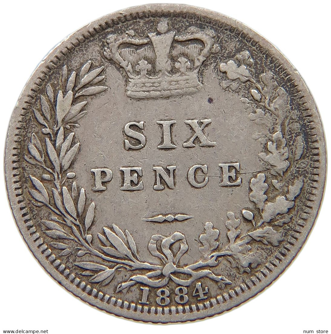 GREAT BRITAIN SIXPENCE 1884 Victoria 1837-1901 #t112 0237 - H. 6 Pence