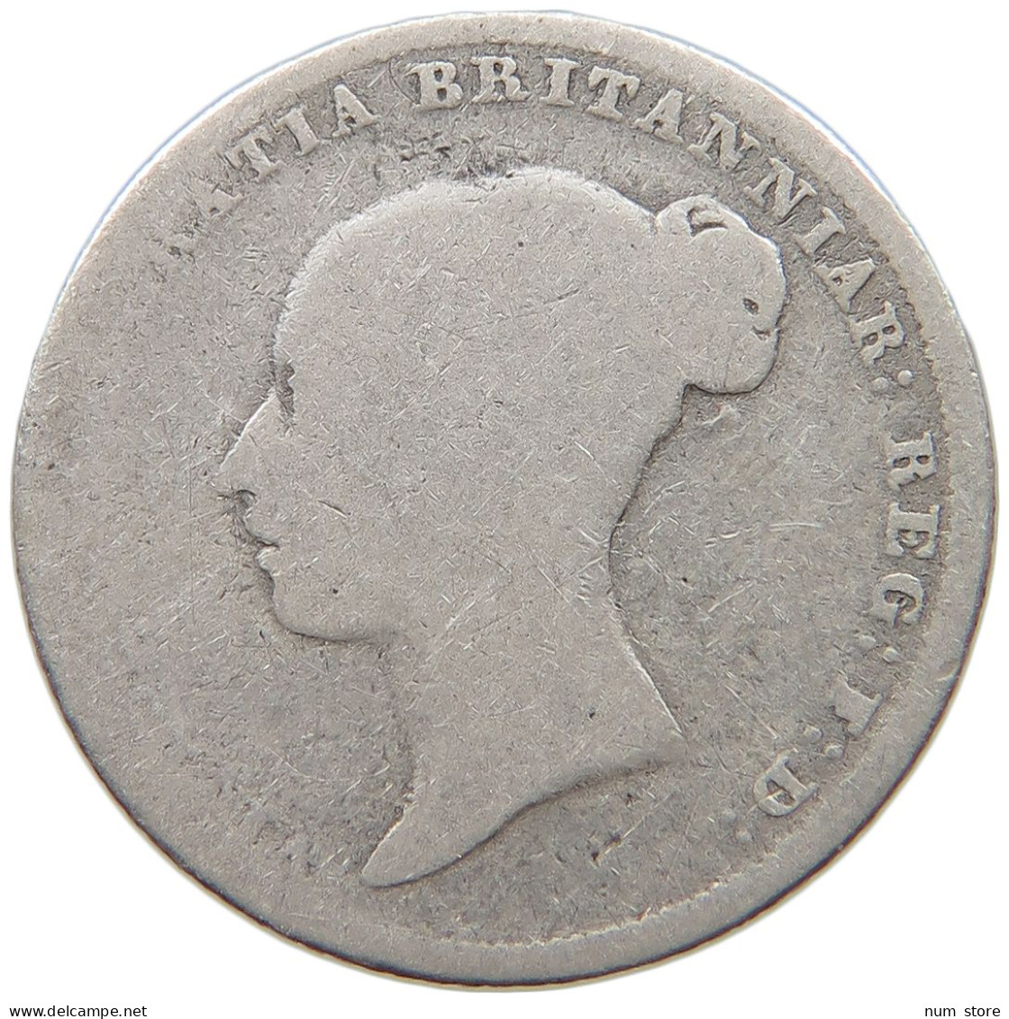 GREAT BRITAIN SIXPENCE 1844 Victoria 1837-1901 #a032 1029 - H. 6 Pence