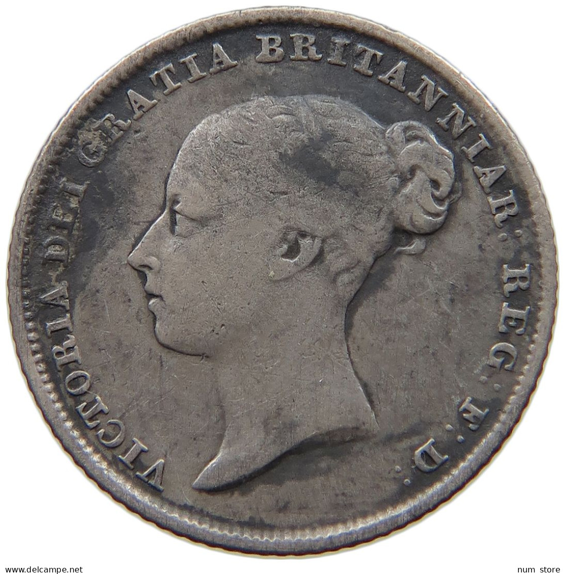 GREAT BRITAIN SIXPENCE 1839 Victoria 1837-1901 #c058 0269 - H. 6 Pence