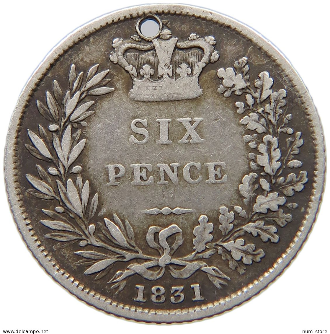 GREAT BRITAIN SIXPENCE 1831 WILLIAM IV. (1830-1837) #s045 0445 - H. 6 Pence