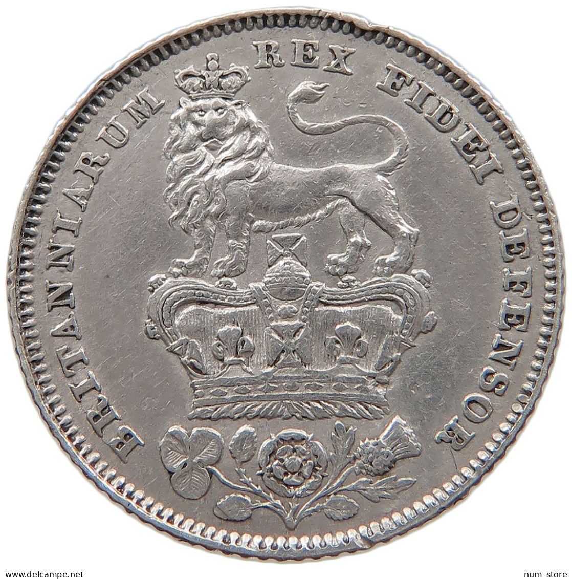 GREAT BRITAIN SIXPENCE 1826 George IV. (1820-1830) #t143 0485 - H. 6 Pence