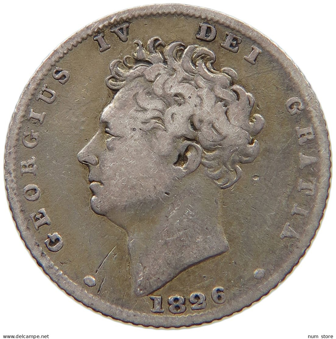 GREAT BRITAIN SIXPENCE 1826 GEORGE IV. (1820-1830) #t082 0041 - H. 6 Pence