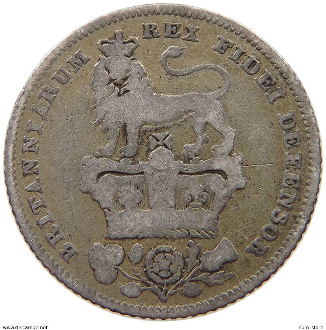 GREAT BRITAIN SIXPENCE 1826 GEORGE IV. (1820-1830) #t082 0041 - H. 6 Pence