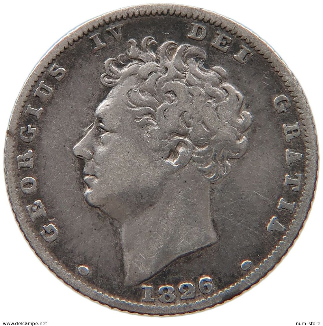 GREAT BRITAIN SIXPENCE 1826 GEORGE IV. (1820-1830) #t162 0205 - H. 6 Pence